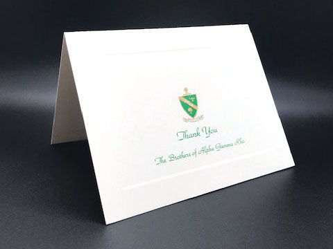 Engraved Thank You Cards Alpha Gamma Rho