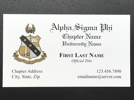 Business Cards Alpha Sigma Phi
