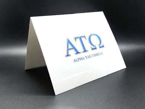 Full Color Greek Letter Notecards Alpha Tau Omega