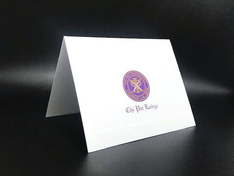 Full Color Crest Notecards Chi Psi