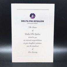 Official Parent Congratulation Initiation Delta Phi Epsilon
