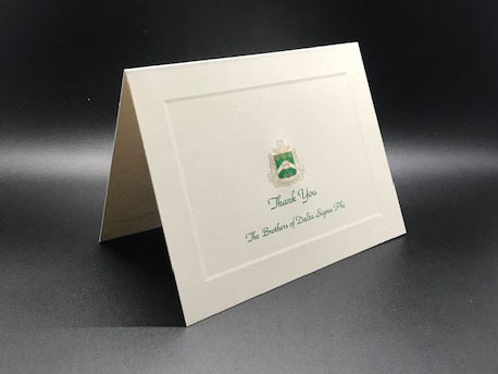 Engraved Thank You Cards Delta Sigma Phi