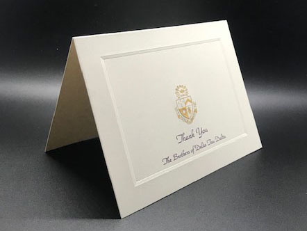 Engraved Thank You Cards Delta Tau Delta