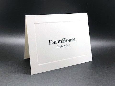 Raised Greek Letter Notecards FarmHouse