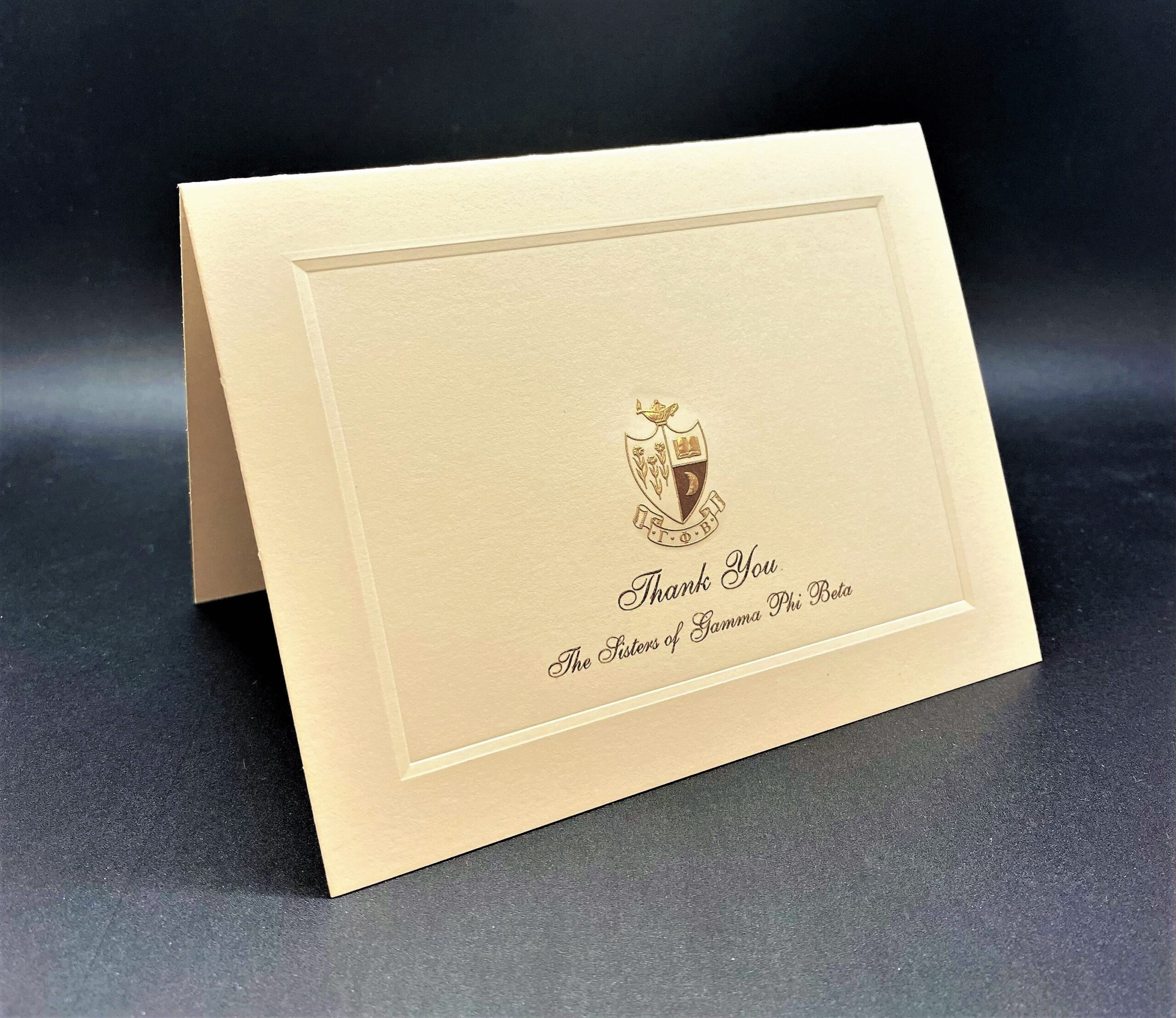 Engraved Thank You Cards Gamma Phi Beta
