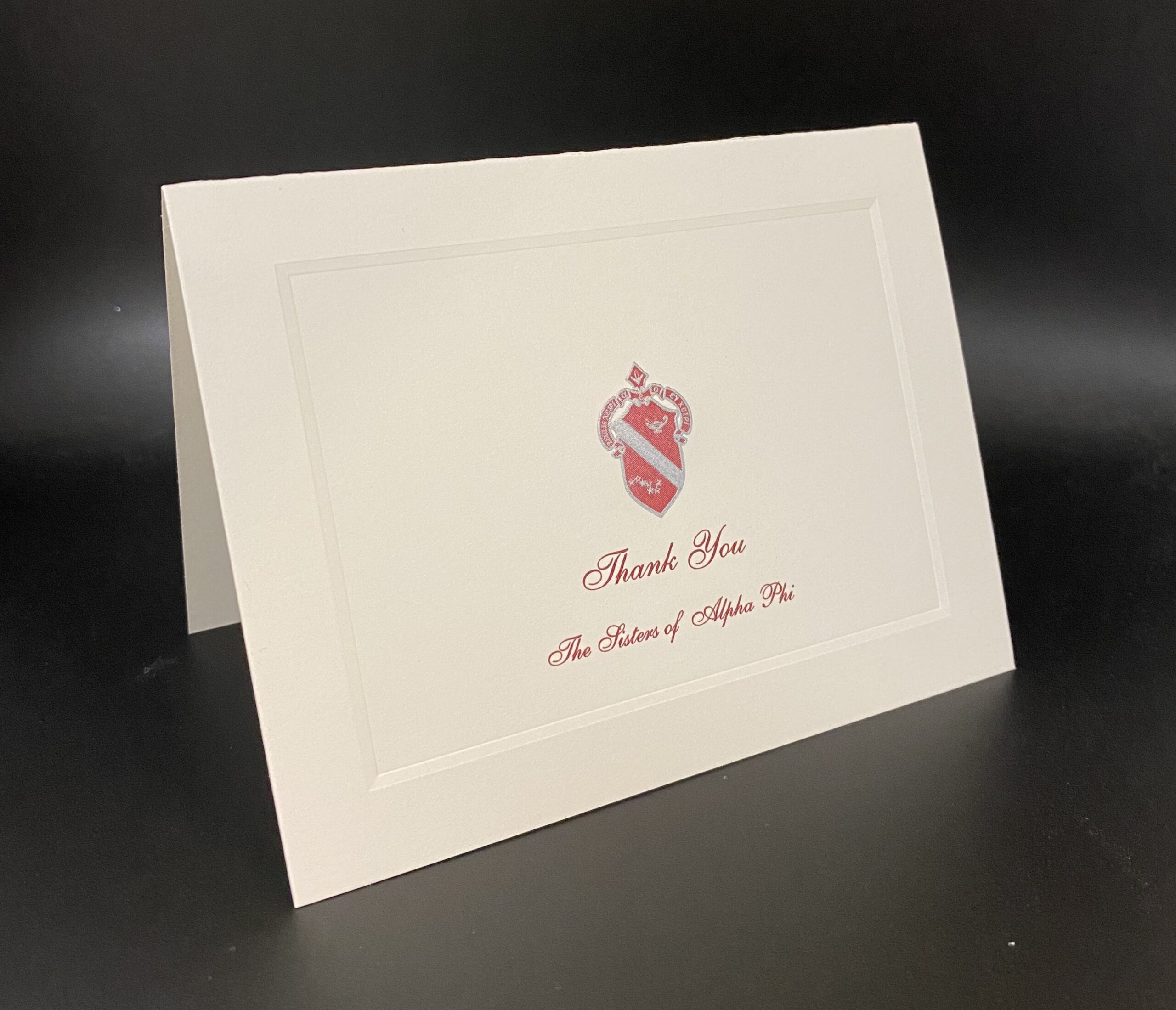 Engraved Thank You Cards Alpha Phi