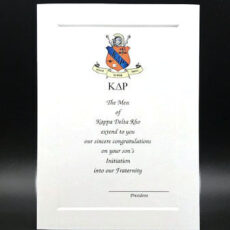 Parent Congratulations Initiation Kappa Delta Rho