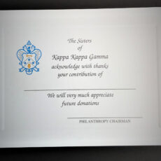 Full Color Donation Thank You Cards Kappa Kappa Gamma