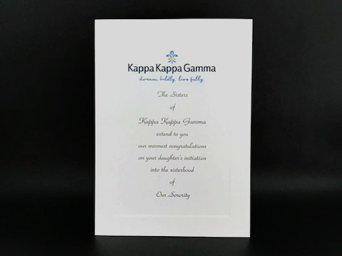 Official Parent Congratulation Initiation Kappa Kappa Gamma