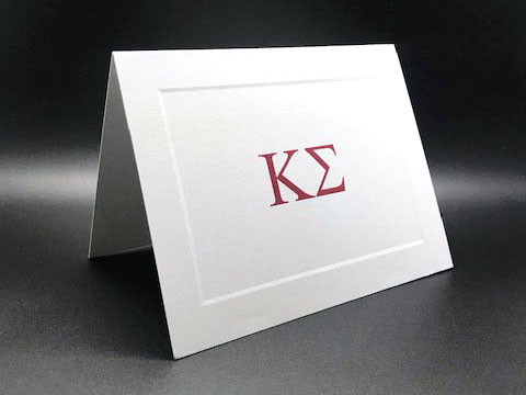 Raised Greek Letter Notecards Kappa Sigma