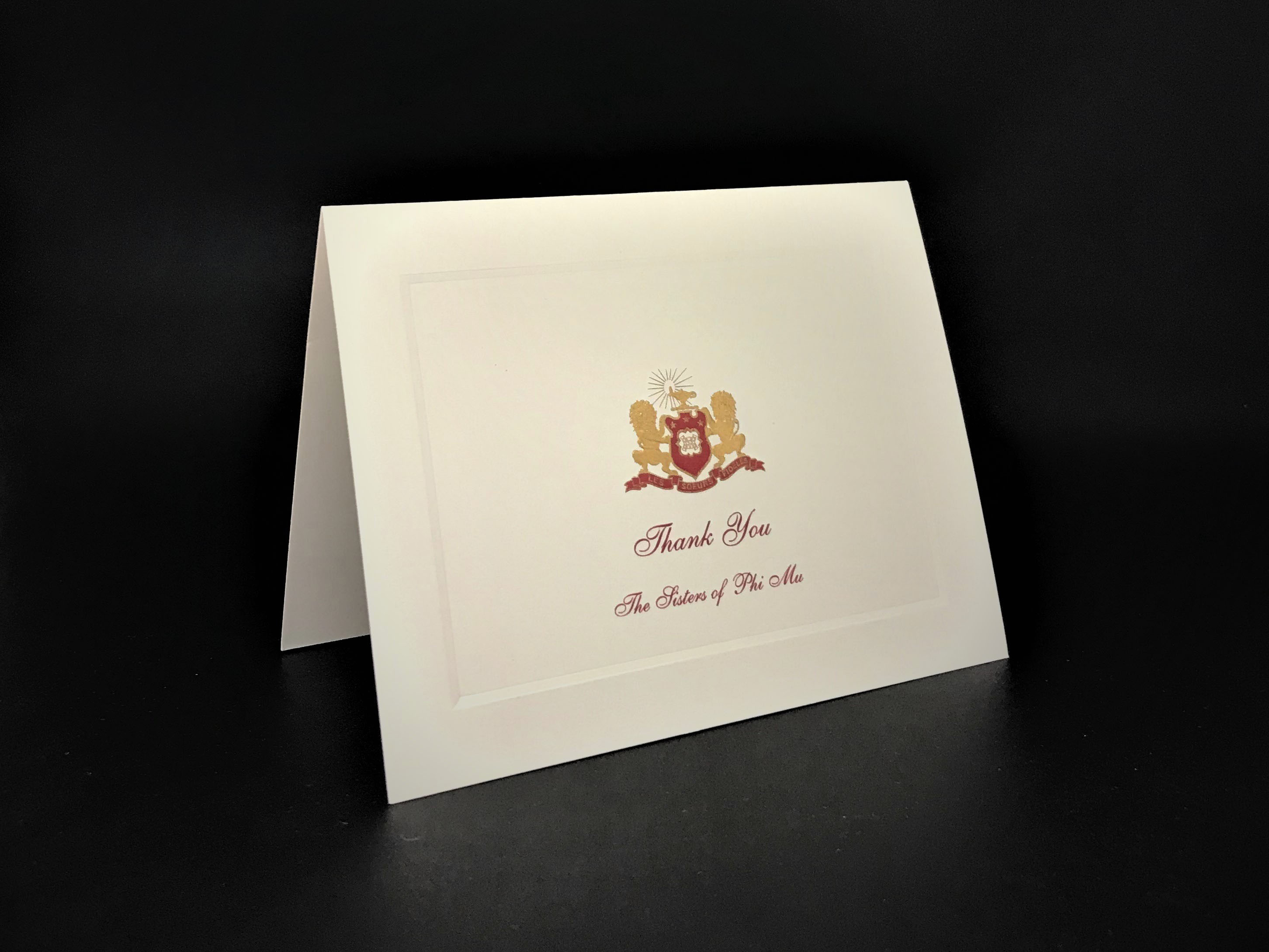 Engraved Thank You Cards Phi Mu
