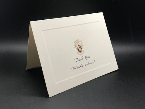 Engraved Thank You Cards Sigma Pi