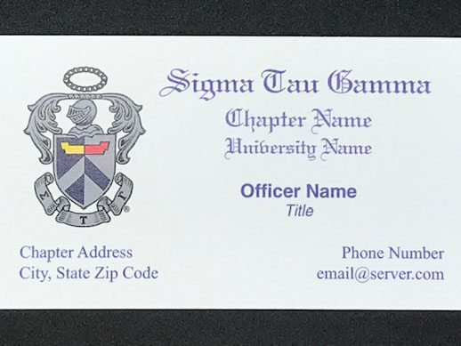 Business Cards Sigma Tau Gamma