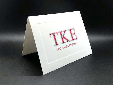 Full Color Greek Letter Notecards Tau Kappa Epsilon