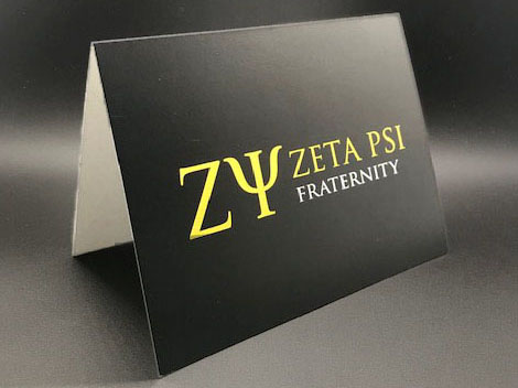 Full Color Greek Letter Notecards Zeta Psi