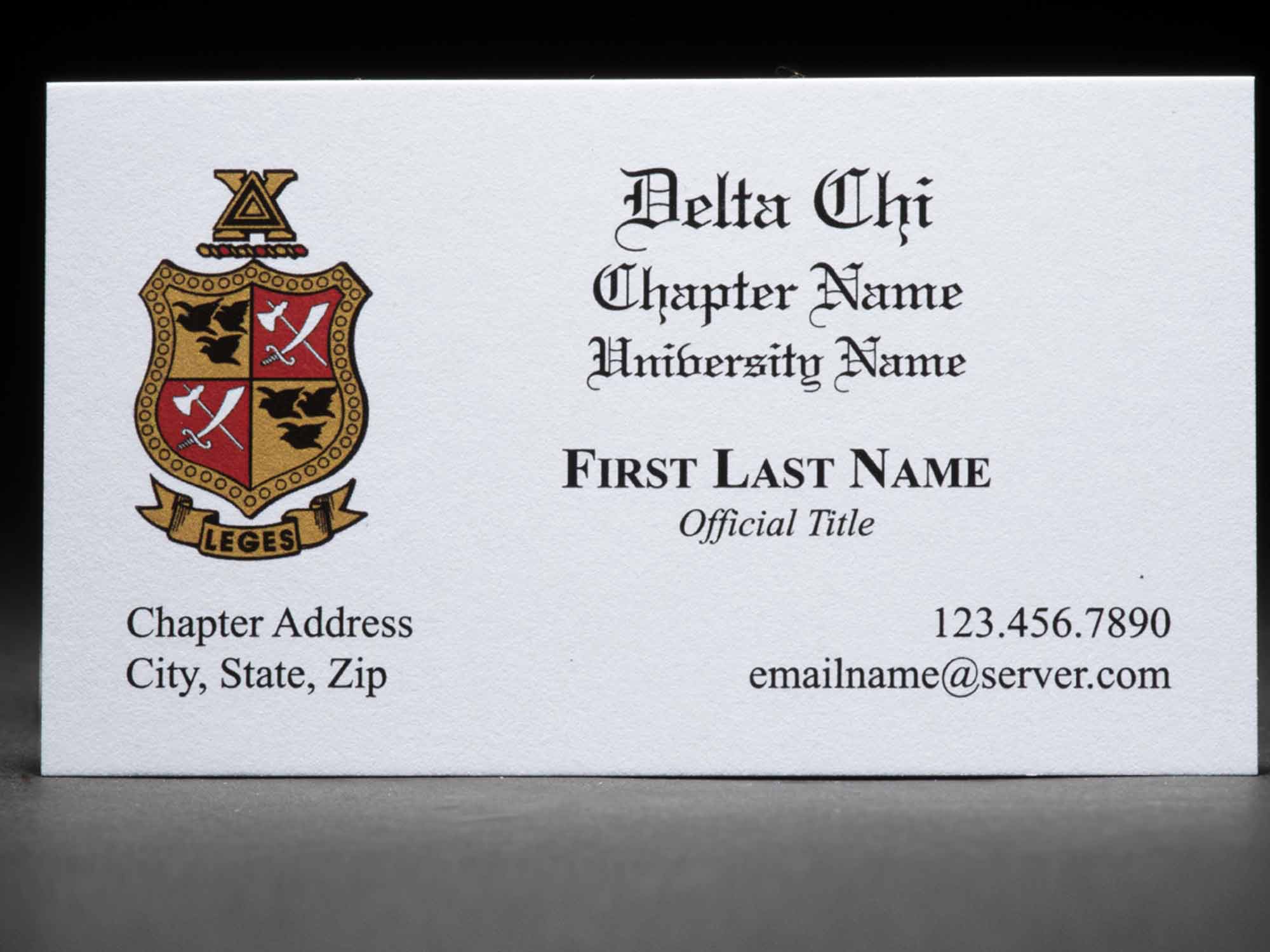 Business Cards Delta Chi
