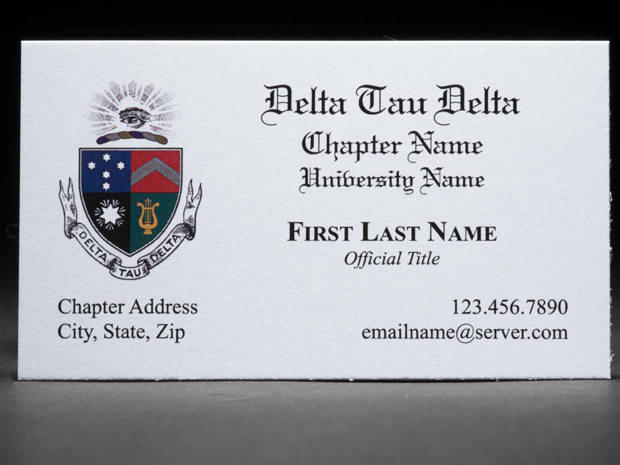Business Cards Delta Tau Delta