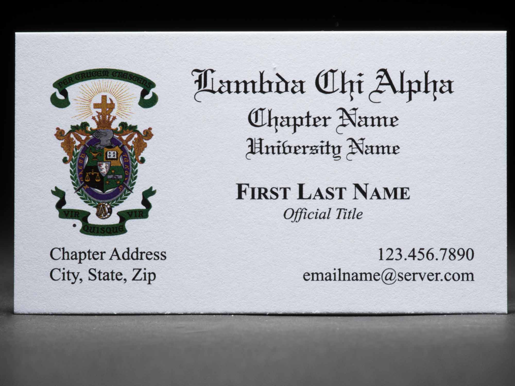Business Cards Lambda Chi Alpha