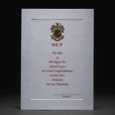 Parent Congratulations Initiation Phi Kappa Psi