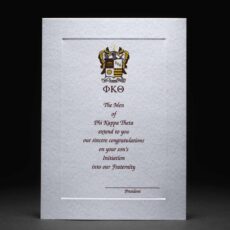 Parent Congratulations Initiation Phi Kappa Theta