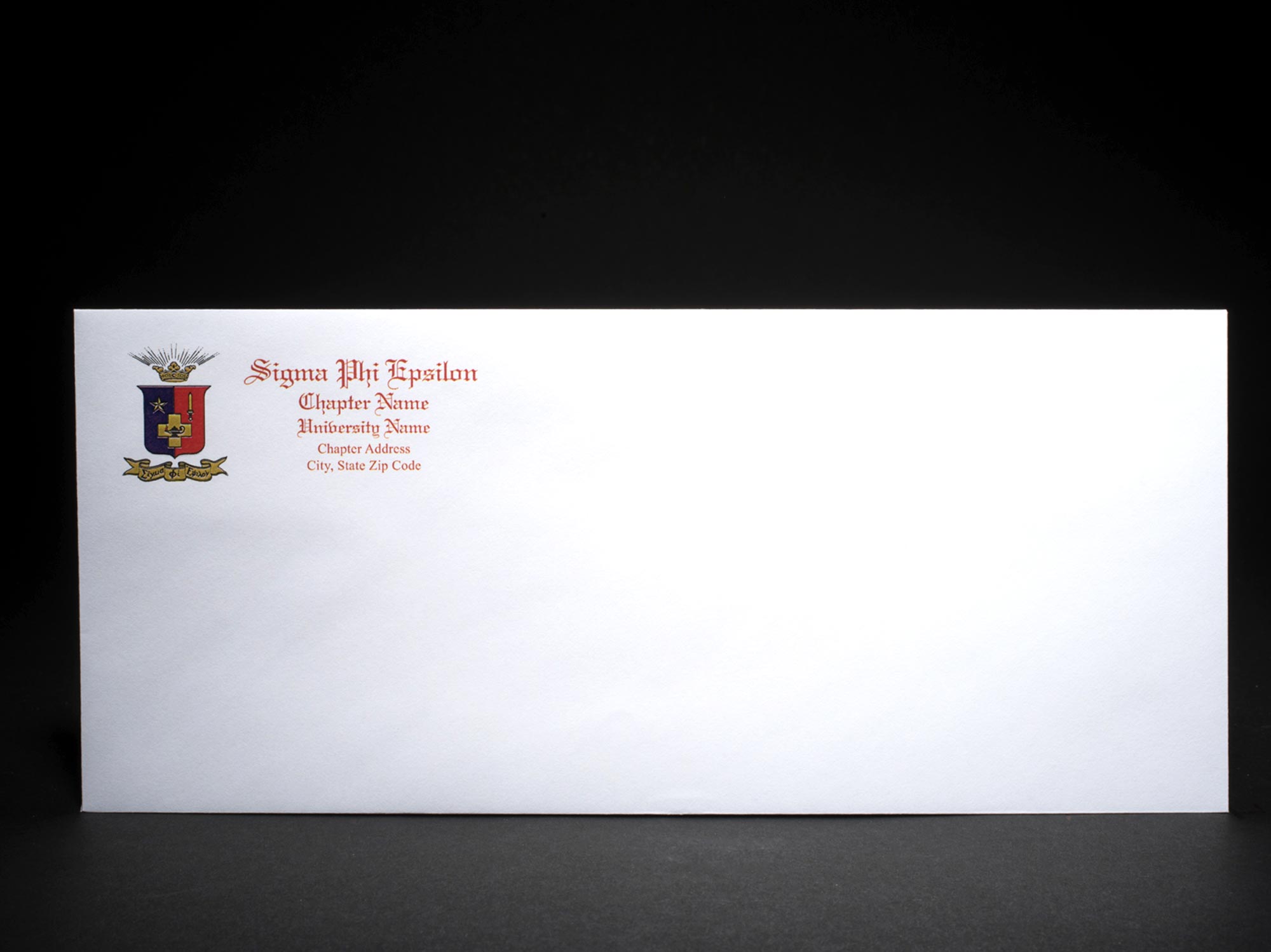 Business Size Envelopes Sigma Phi Epsilon