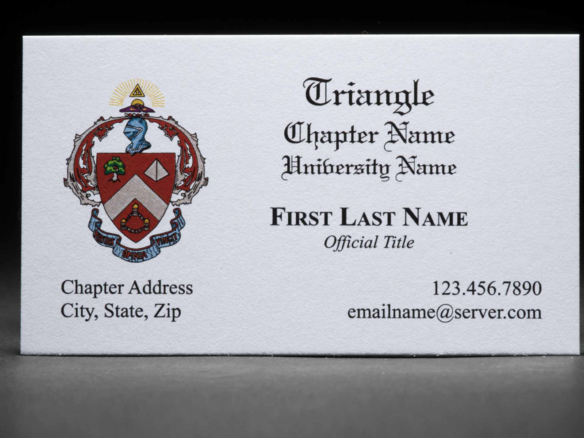 Business Cards Triangle