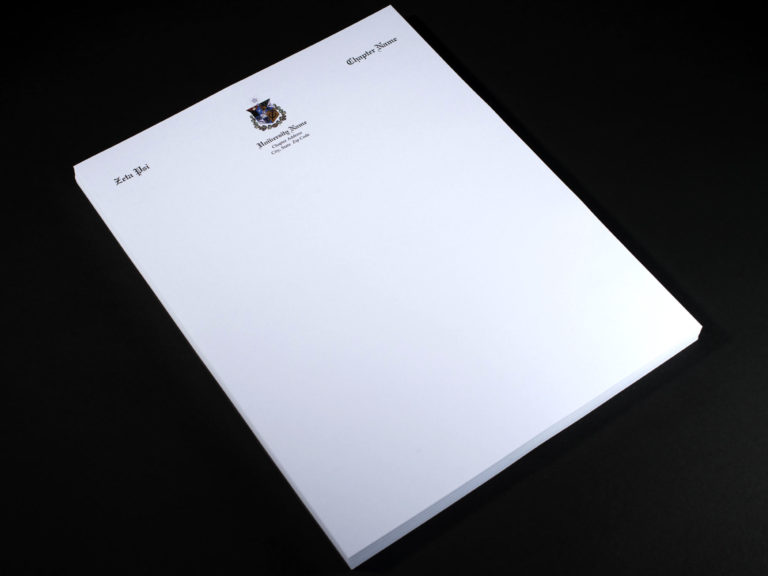 Business Size Letterhead Zeta Psi | GreekStation