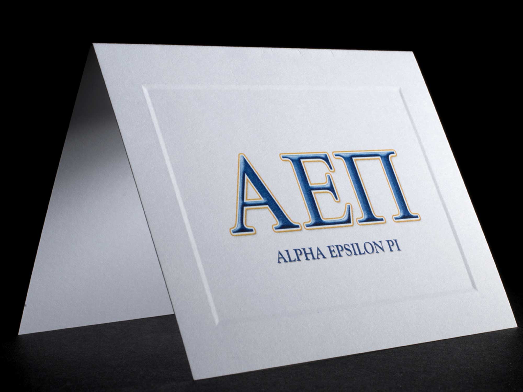 Full Color Greek Letter Notecards Alpha Epsilon Pi