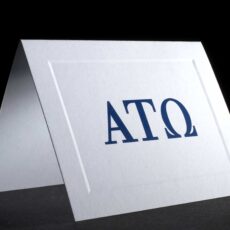 Raised Greek Letter Notecards Alpha Tau Omega