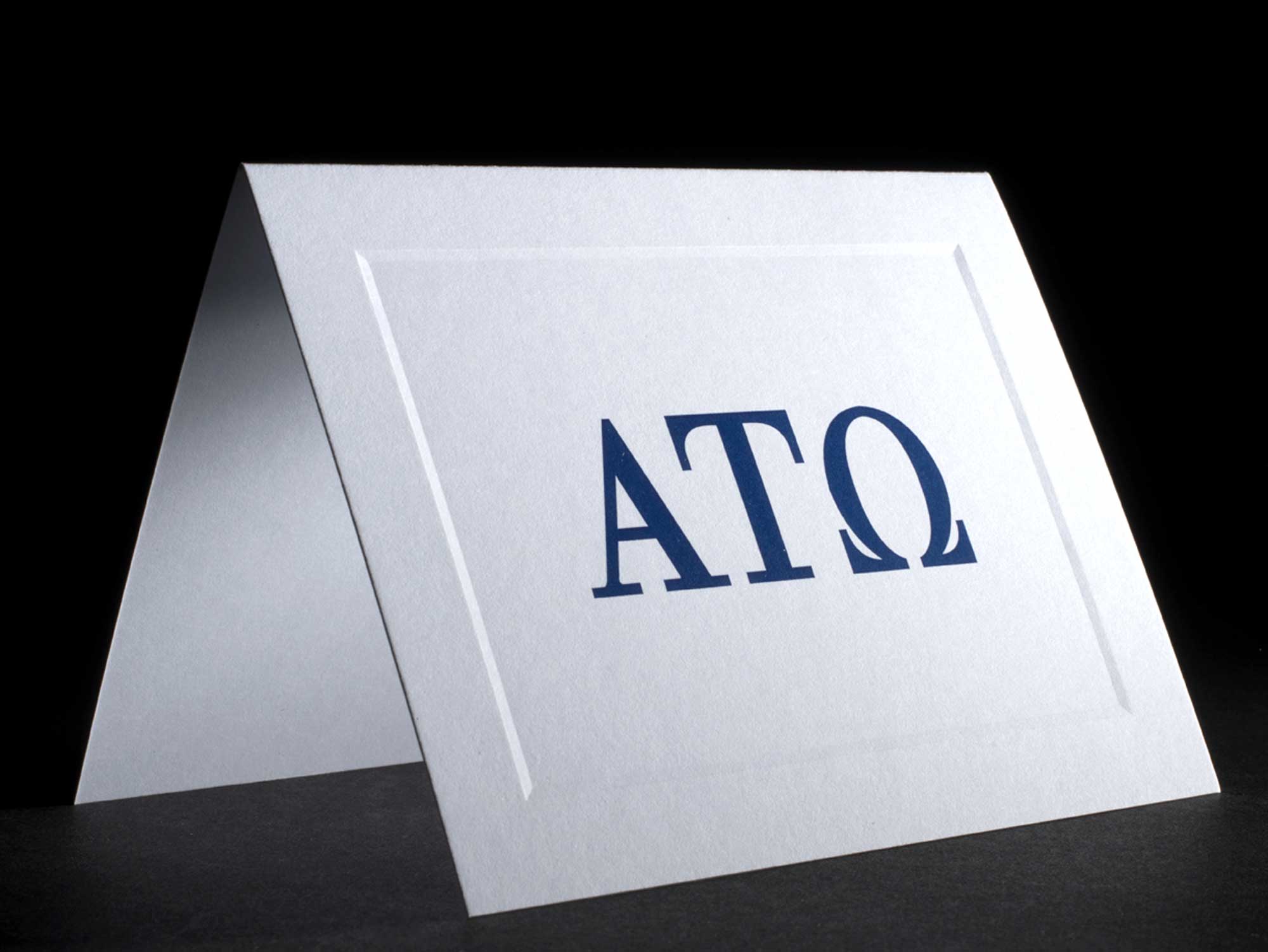 Greek Letter Raised Notecards Alpha Tau Omega