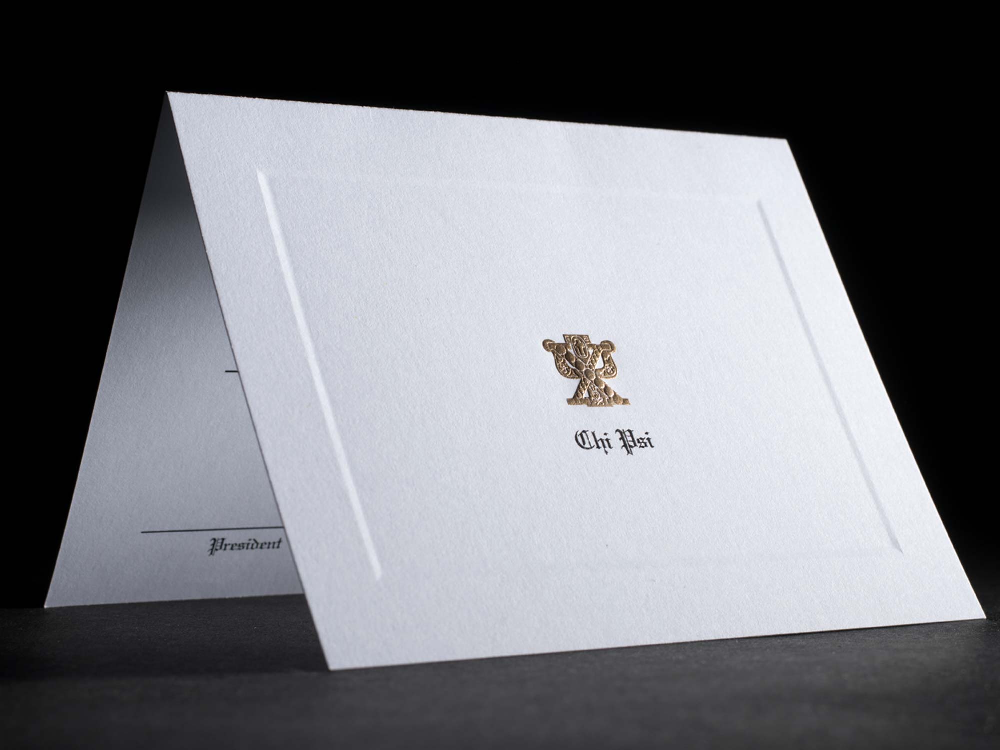 Engraved Bid Day Cards Chi Psi