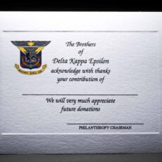 Full Color Donation Thank You Cards Delta Kappa Epsilon