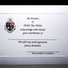 Full Color Donation Thank You Cards Delta Tau Delta