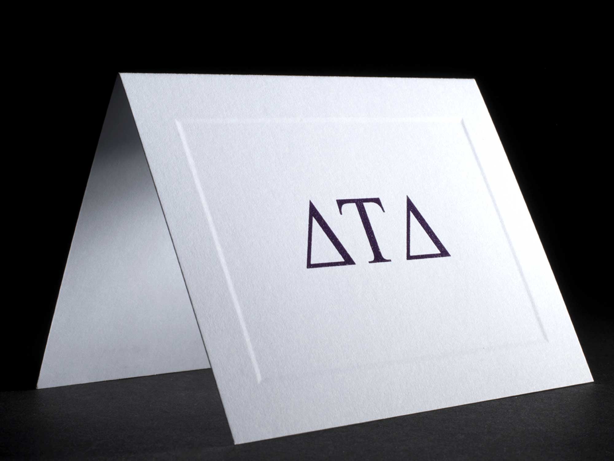 Greek Letter Raised Notecards Delta Tau Delta