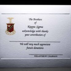 Full Color Donation Thank You Cards Kappa Sigma
