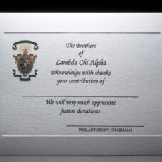 Full Color Donation Thank You Cards Lambda Chi Alpha