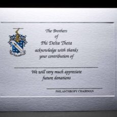 Full Color Donation Thank You Cards Phi Delta Theta