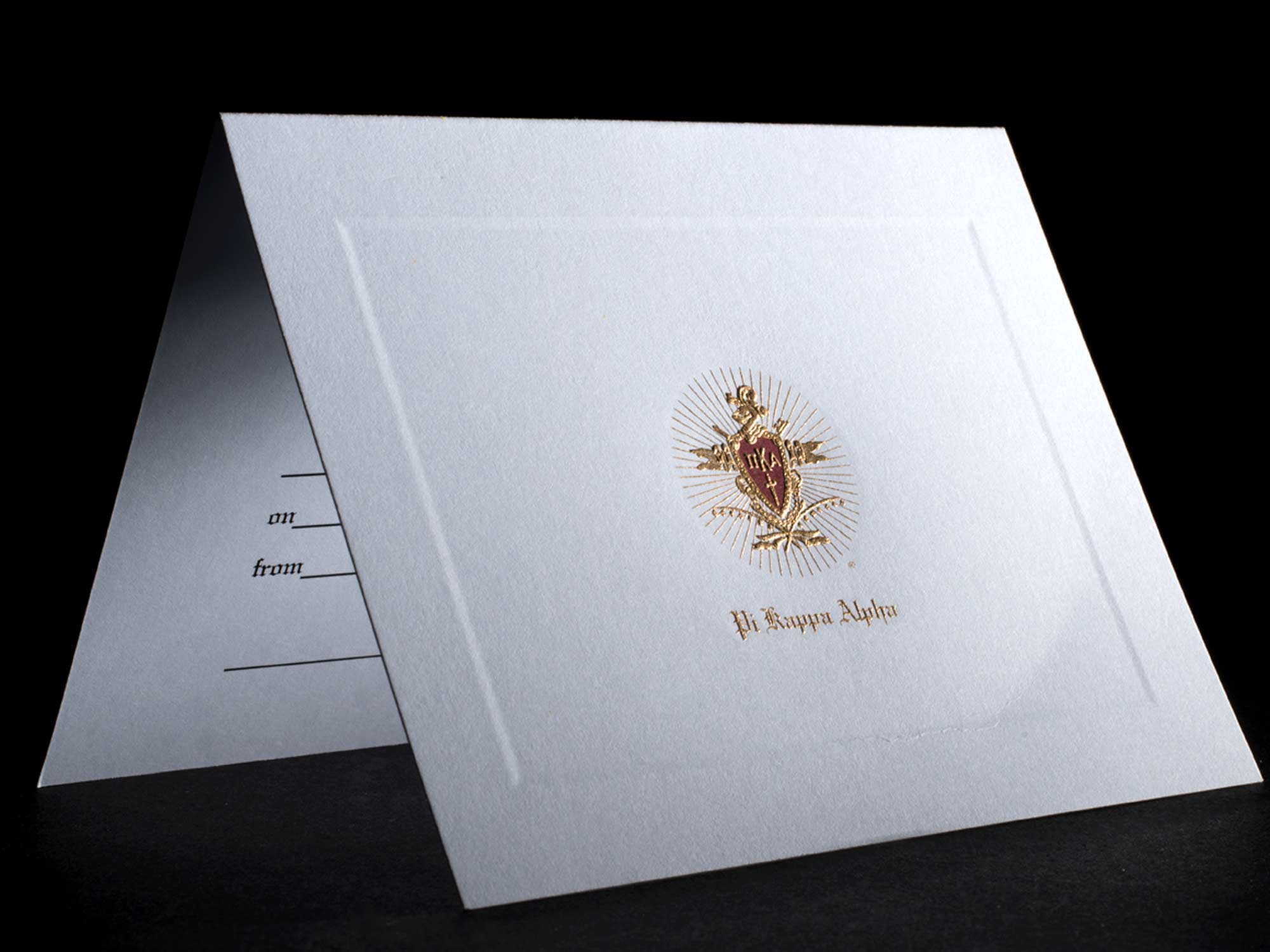 Engraved Invitations Pi Kappa Alpha