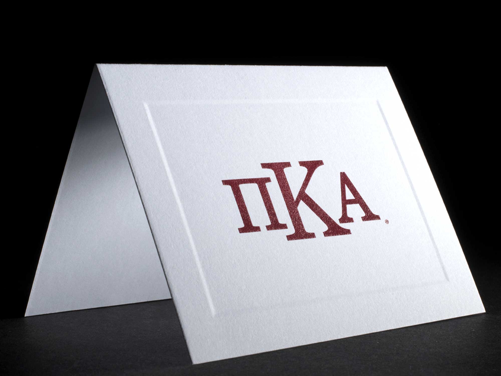 Greek Letter Raised Notecards Pi Kappa Alpha
