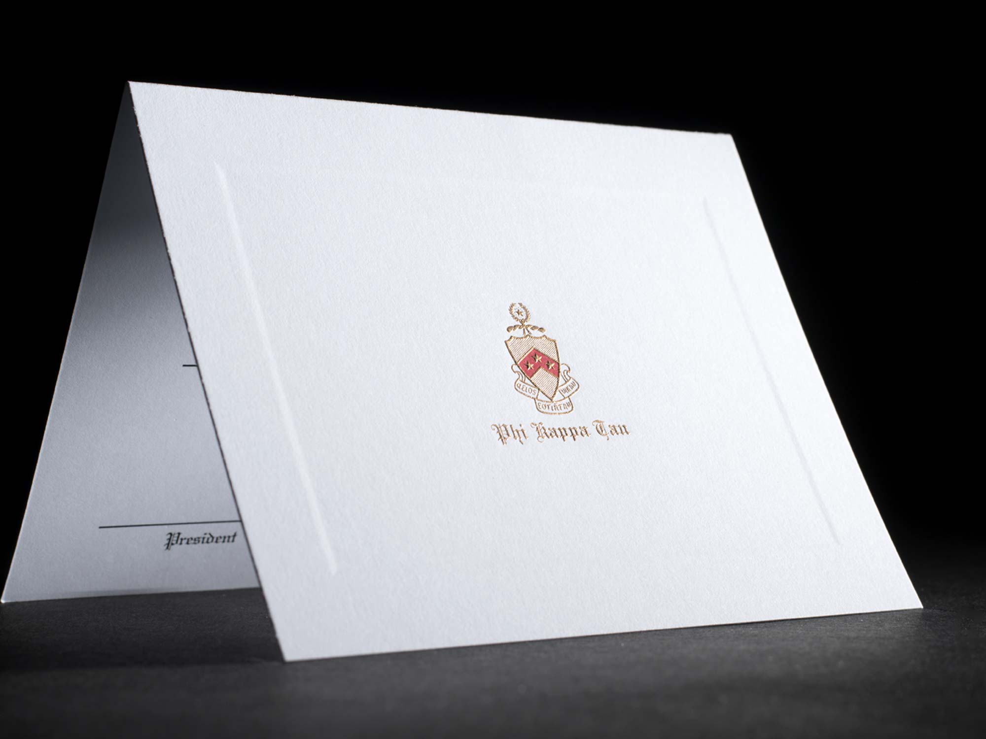 Engraved Bid Day Cards Phi Kappa Tau