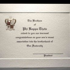 Engraved Parent Congratulations Association Phi Kappa Theta