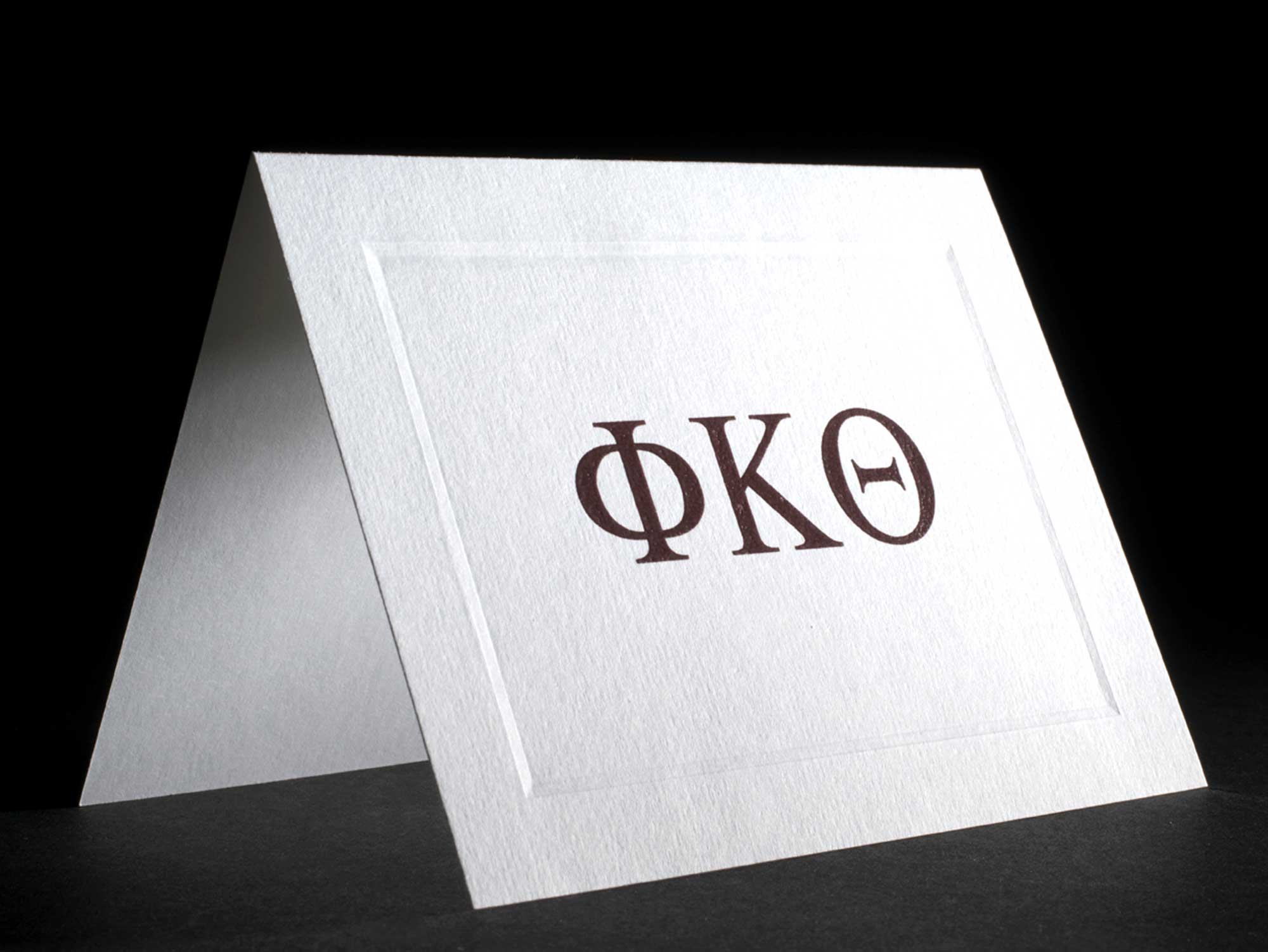 Greek Letter Raised Notecards Phi Kappa Theta