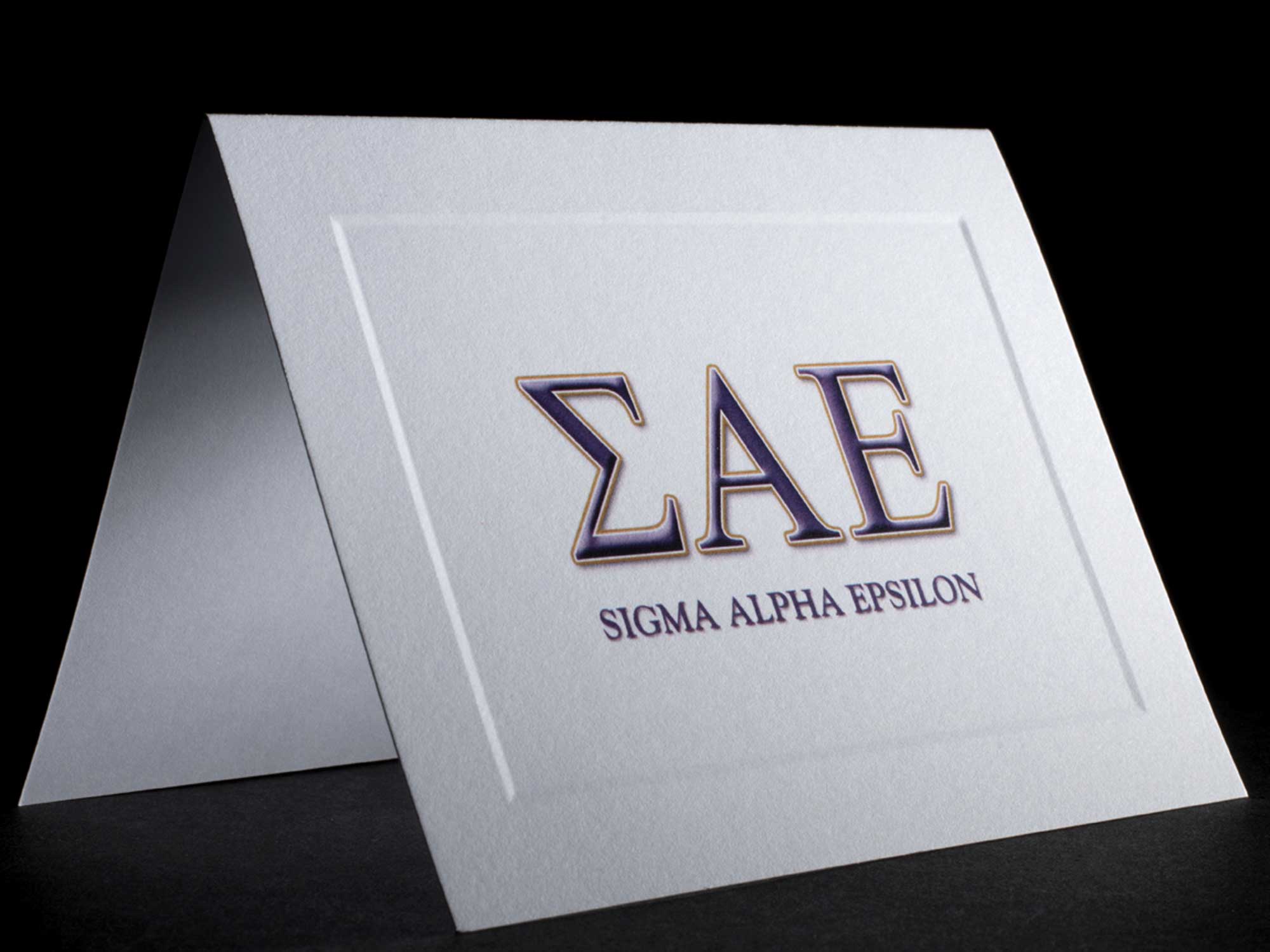 Full Color Greek Letter Notecards Sigma Alpha Epsilon