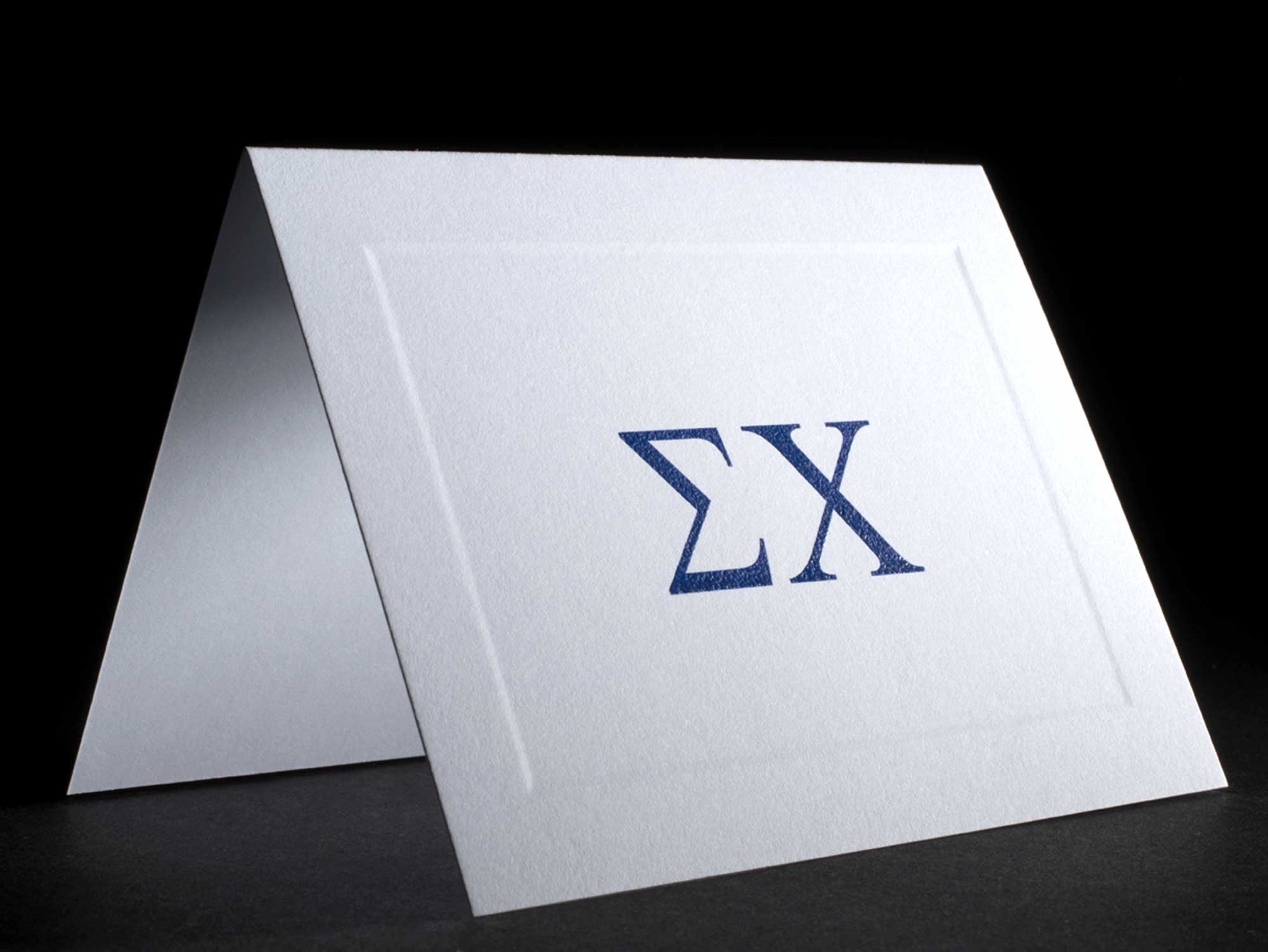 Raised Greek Letter Notecards Sigma Chi