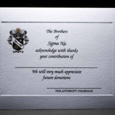 Full Color Donation Thank You Cards Sigma Nu