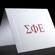 Raised Greek Letter Notecards Sigma Phi Epsilon