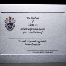 Full Color Donation Thank You Cards Theta Xi