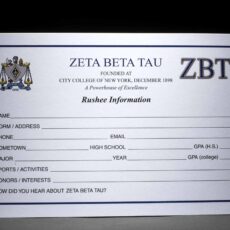 Rushee Information Cards Zeta Beta Tau