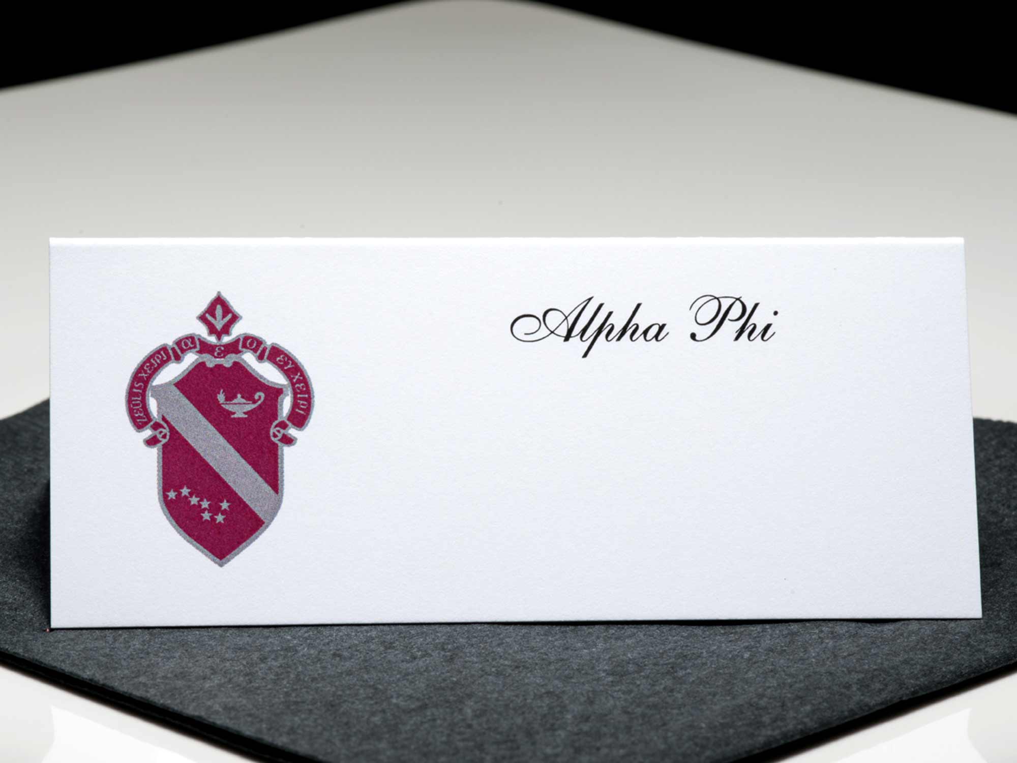 Formal Place Cards Alpha Phi