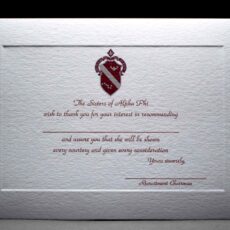 Recommendation Thank You Cards Alpha Phi